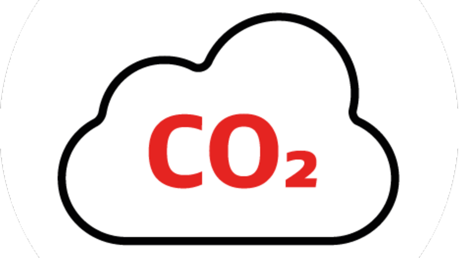 Icon Eine Wolke mit der Beschriftung CO2