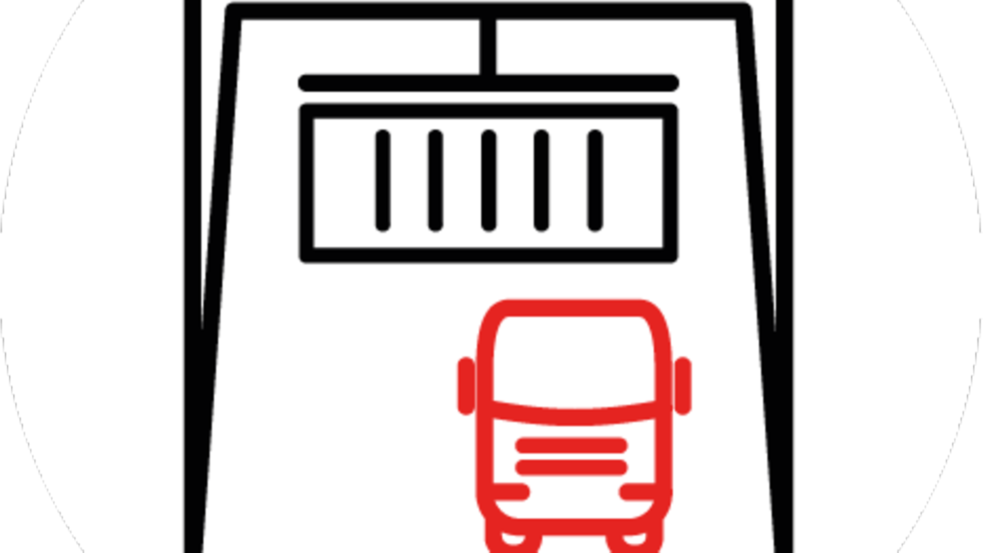 Icon Umschlag Terminal mit LKW